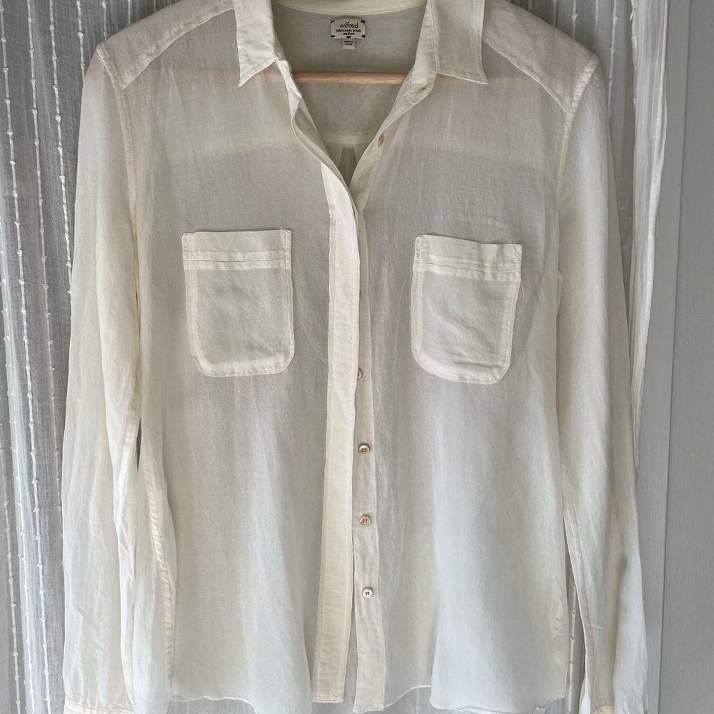 Wilfred White Button-Up Shirt